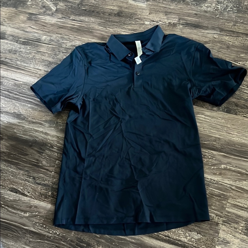 Lululemon Athletica Blue Polo Shirt Soft Cotton Casual